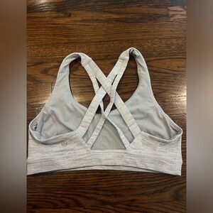 Lululemon Energy grey striped sports bra